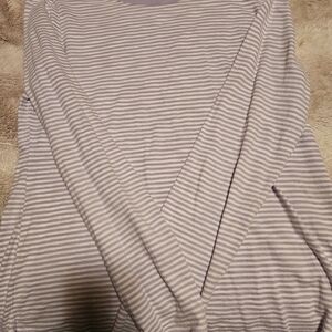 Old Navy Lavender Striped Long Sleeve Tee